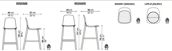 Bar Stool with Footrest Aluminum Sharky Kristalia factory Kristalia from Italy. Foto №7