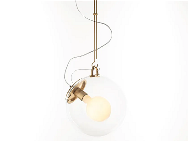 Pendant lamp in glass and steel Miconos Artemide A031000, A031010 factory Artemide from Italy. Foto №1