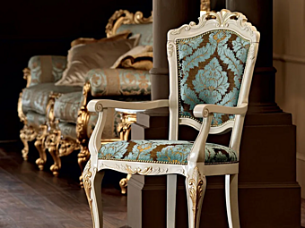 Upholstered armchair with soft back Modenese Luxury Interiors 11511 factory MODENESE GASTONE from Italy