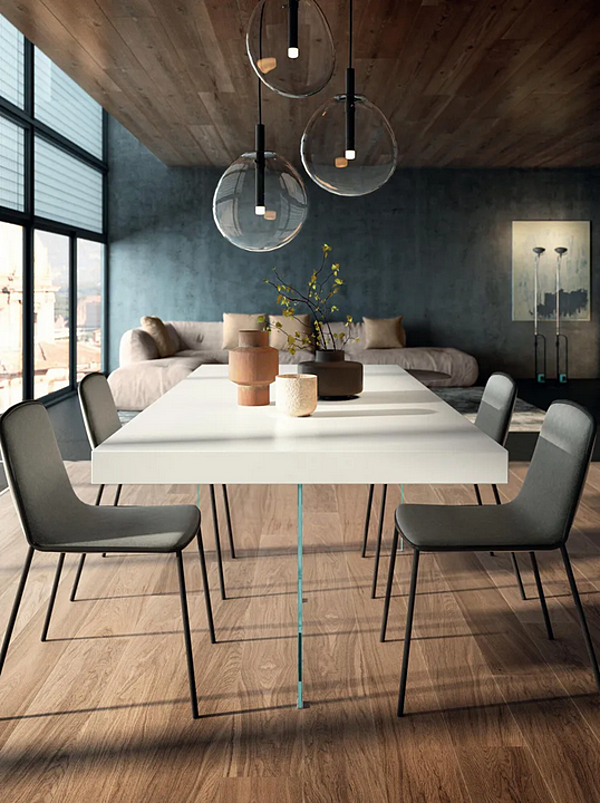 Rectangular wood and glass table LAGO AIR 2170L 2170L factory LAGO from Italy. Foto №2