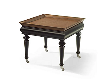 Square solid wood coffee table on castors MARIONI Thor 02072 factory MARIONI from Italy