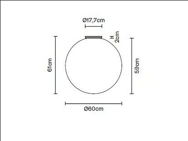 Halogen Fluorescent Glass Ceiling Lamp Fabbian Lumi Sfera factory Fabbian from Italy. Foto №3