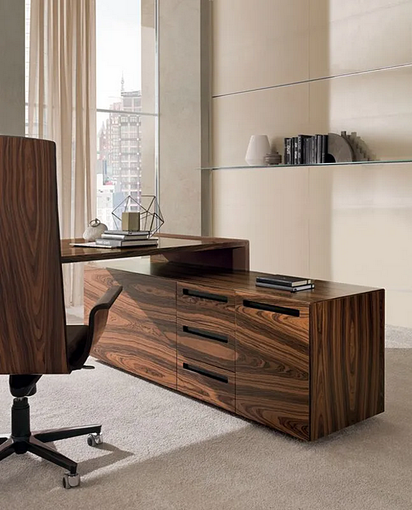L-shaped wooden executive desk Crossing i 4 Mariani factory i 4 Mariani from Italy. Foto №5