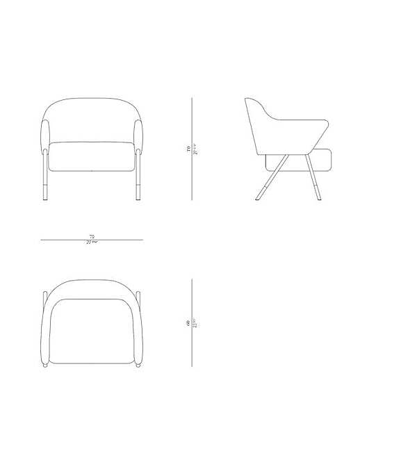 Armchair ROSSATO 09-PL03 factory ROSSATO from Italy. Foto №7