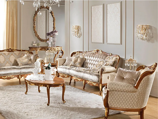 Fabric sofa with upholstered back CASA +39 La Fenice 1804/1904, 1805/1905 factory CASA +39 from Italy. Foto №4