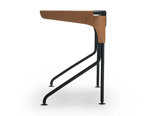 Writing Desk in Steel and Leather by ZANOTTA Tucano factory ZANOTTA from Italy. Foto №2