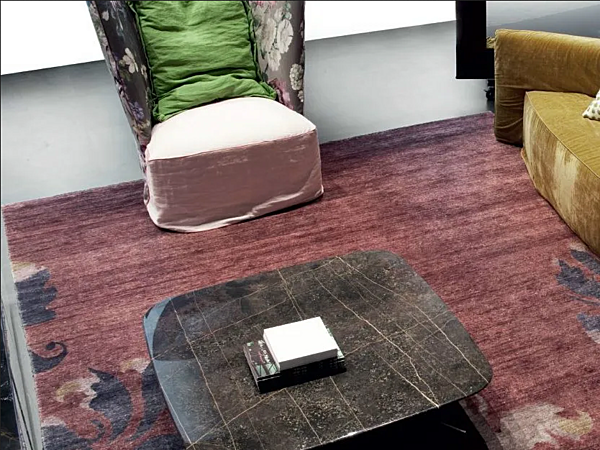 Rectangular low coffee table in marble by ERBA ITALIA NORD factory ERBA ITALIA from Italy. Foto №5