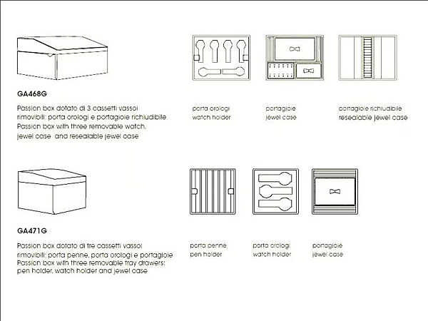 Leather Jewelry Box Passion GIORGETTI GA468G, GA469G, GA470G, GA471G factory GIORGETTI from Italy. Foto №11