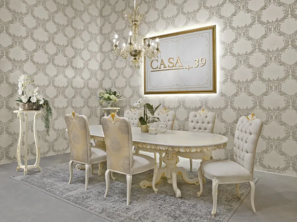 Tufted upholstered wooden chair DIAMANTE CASA +39 2623 factory CASA +39 from Italy. Foto №2