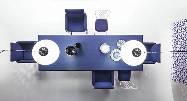 Rectangular dining table in aluminium and wood PAOLA LENTI Portofino factory PAOLA LENTI from Italy. Foto №3