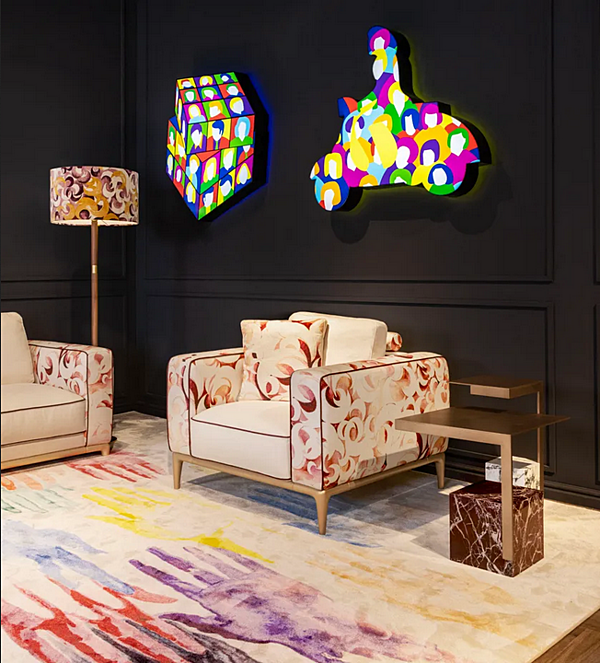 Fabric armchair with armrests FORMITALIA Moon H -Armchair-A factory FORMITALIA from Italy. Foto №4