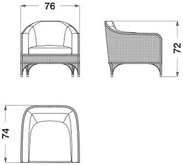 Wooden and fabric outdoor armchair upholstered CPRN HOMOOD OD1032 factory CPRN HOMOOD from Italy. Foto №2