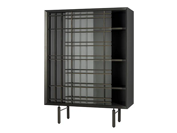 Wood and glass highboard with sliding doors Potocco SEN 886 MA 886/MA factory POTOCCO from Italy. Foto №2