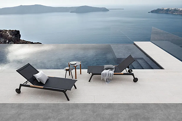 Aluminium Recliner Sun Lounger with Castors Atmosphera Nevada NV.LT factory ATMOSPHERA from Italy. Foto №2