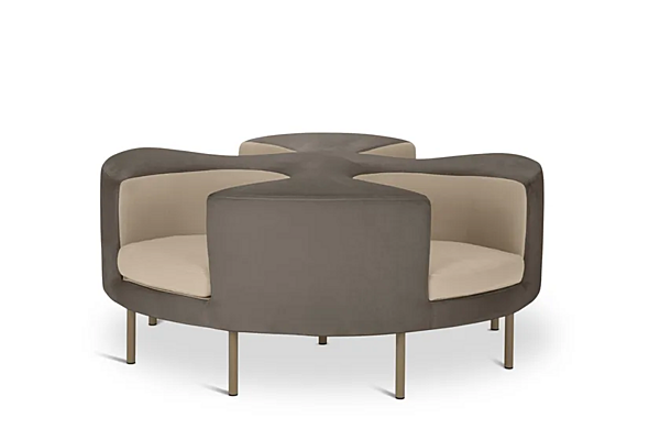 Curved 4-Seater Sofa with Upholstered Back Otto Adrenalina IMB1072118 factory ADRENALINA from Italy. Foto №2