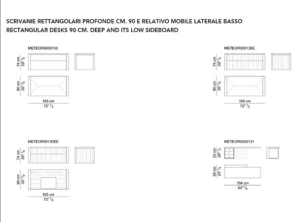 L Shaped Leather Executive Desk Meteora I 4 Mariani factory i 4 Mariani from Italy. Foto №13