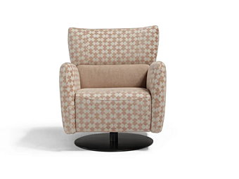Swivel armchair with honey fabric Egoitaliano factory Egoitaliano from Italy