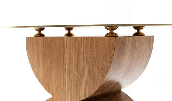 Round solid wood coffee table CASSINA Constantin factory CASSINA from Italy. Foto №6