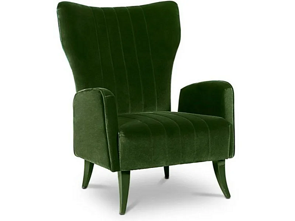 Upholstered Velvet Armchair with Armrests BRABBU Davis factory BRABBU from Italy. Foto №1