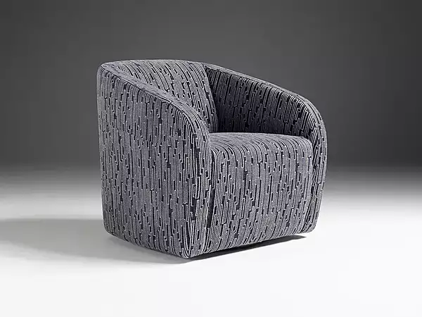 Swivel fabric armchair with removable cover Egoitaliano Carlotta factory Egoitaliano from Italy. Foto №4