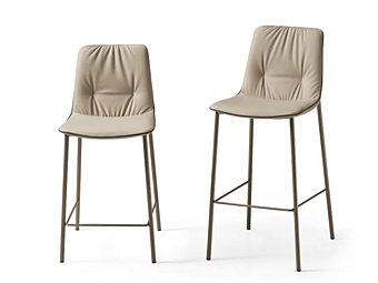High leather stool with back Eforma Lisa High leather stool with back Eforma Lisa factory Eforma from Italy