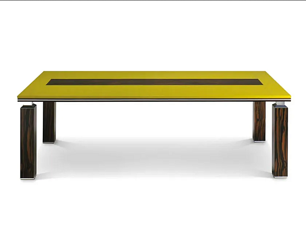 Rectangular Office Desk in Leather and Melamine Chipboard by i 4 Mariani Ares factory i 4 Mariani from Italy. Foto №2