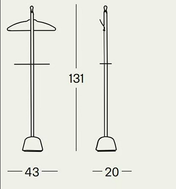 Steel Valet Stand ZANOTTA Servonotte factory ZANOTTA from Italy. Foto №2