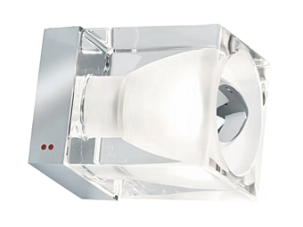 Wall mounted crystal spotlight Fabbian Cubetto factory Fabbian from Italy
