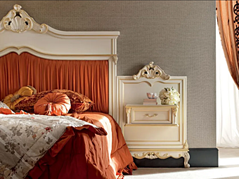 Wall mounted solid wood bedside table with drawers Modenese Luxury Interiors 12209 factory MODENESE GASTONE from Italy