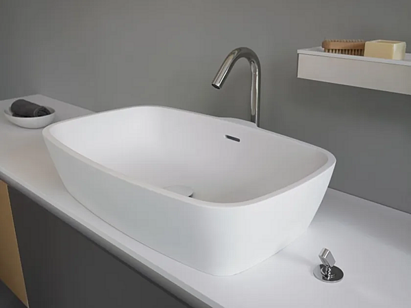 Stainless Steel Square Washbasin Mixer 2 Hole AGAPE factory Agape from Italy. Foto №7