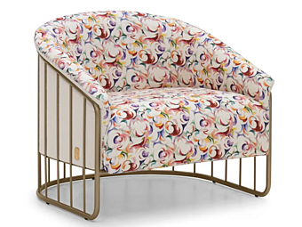 Fabric armchair with armrests Charleston FORMITALIA Chaeleston-Armchair-G