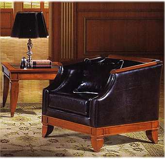 Armchair ANGELO CAPPELLINI SITTINGROOMS De Sanctis 10140/B factory ANGELO CAPPELLINI from Italy