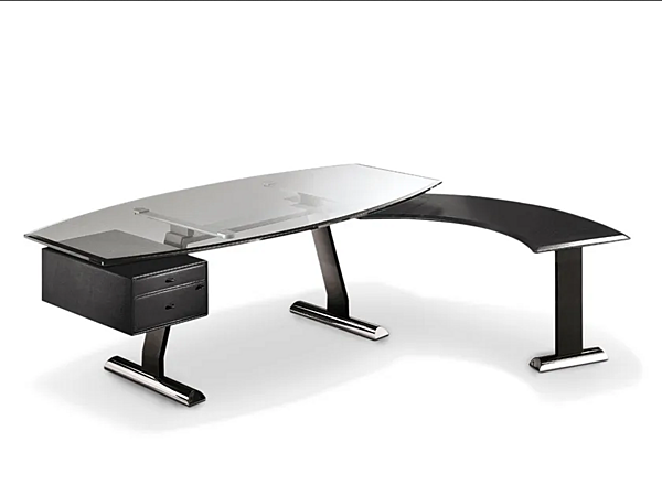 L-shaped wooden executive desk Dolmen i 4 Mariani factory i 4 Mariani from Italy. Foto №1