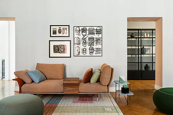 Fabric sofa with removable cover Saba Avant Apres factory SABA from Italy. Foto №14