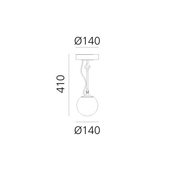 LED ceiling lamp made of blown glass Artemide NH 1284010A, 1285010A , 1286010A factory Artemide from Italy. Foto №5