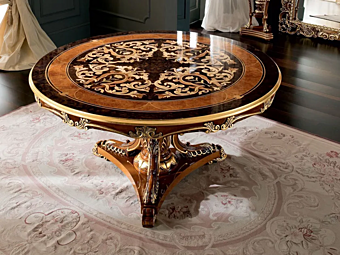 Round solid wood living room table Modenese Luxury Interiors 12142 factory MODENESE GASTONE from Italy