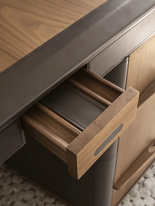 Wooden executive desk with drawers I 4 Mariani Noah factory i 4 Mariani from Italy. Foto №6