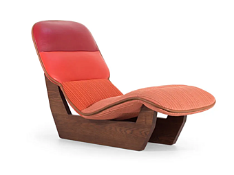 Upholstered chaise longue Lilo Moroso factory Moroso from Italy