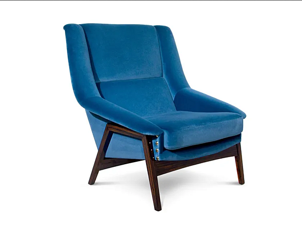 Upholstered Velvet Armchair Inca BRABBU factory BRABBU from Italy. Foto №1