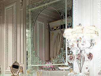 Rectangular Wall Mounted Mirror Modenese Luxury Interiors 15656 factory MODENESE GASTONE from Italy