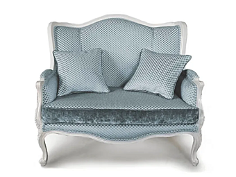 Armchair with armrests upholstered in fabric CASA +39 Puccini 7806