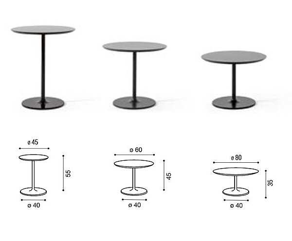 Coffe table TWILS Simplit 420X44H55 factory TWILS (VENETA CUSCINI) from Italy. Foto №5