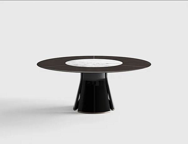 Round wooden and marble table with lazy susan CPRN HOMOOD Talos R factory CPRN HOMOOD from Italy. Foto №2