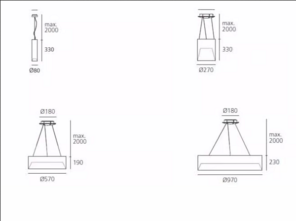 LED pendant lamp in aluminum Tagora Artemide factory Artemide from Italy. Foto №30