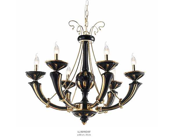 Chandelier LORENZON (F.LLI LORENZON) LL.92/NO/6F factory LORENZON (F.LLI LORENZON) from Italy. Foto №1