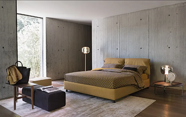 Double bed with removable cover Nathalie Flou factory Flou from Italy. Foto №7