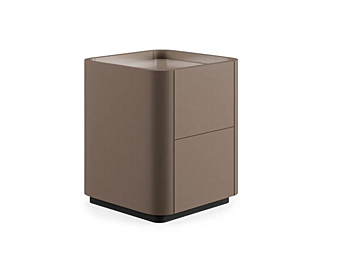 Square wooden bedside table with drawers Liu Jo Living Collection Caillou CMB factory Liu Jo Living Collection from Italy