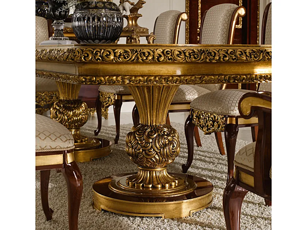 Rectangular wooden table Grand Royal A.R. Arredamenti 406 factory A.R.ARREDAMENTI SRL from Italy. Foto №6