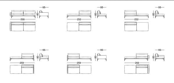 Sectional sofa in leather or fabric VIBIEFFE 110 Modern factory VIBIEFFE from Italy. Foto №17