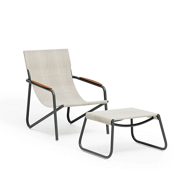 Aluminium deck chair with armrests Atmosphera Zante factory ATMOSPHERA from Italy. Foto №3